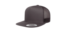 Cargar imagen en el visor de la galería, Gorra clásica de camionero de 5 paneles Yupoong 6006 en blanco