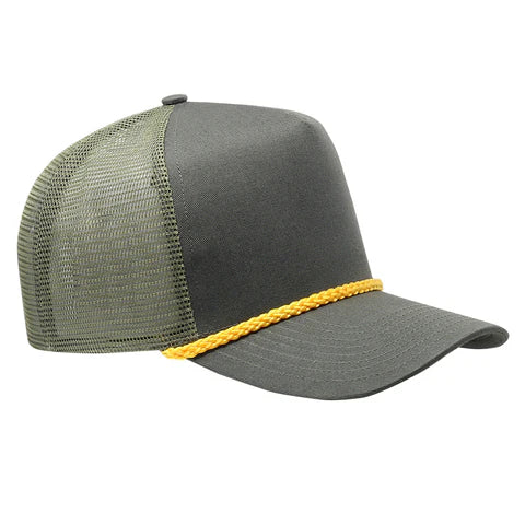 Cobra Caps C256M 5 panel Cotton Twill Front, Mesh Back, Rope cap